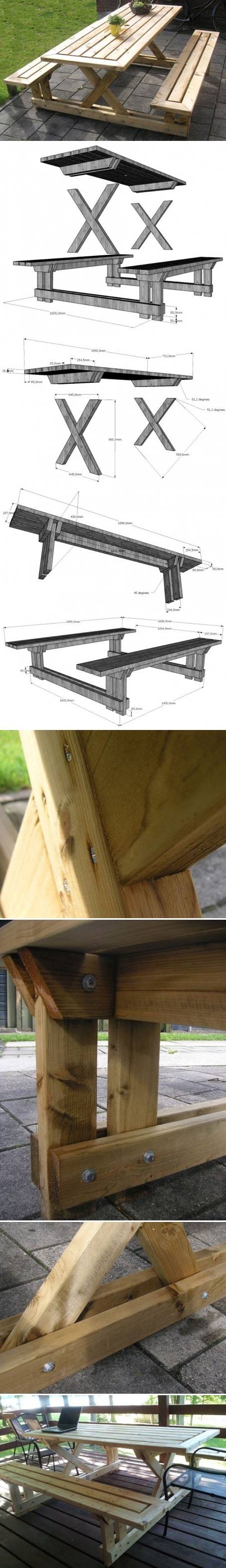 DIY Garden Bench and Table DIY Garden Bench and Table