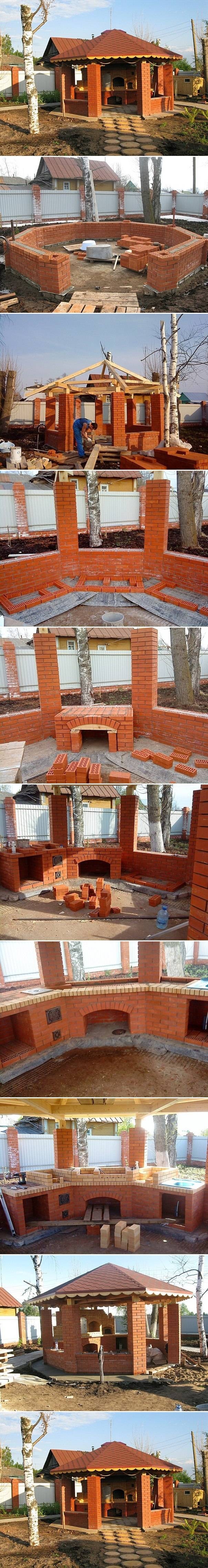 DIY Gazebo with barbecue DIY Gazebo with barbecue