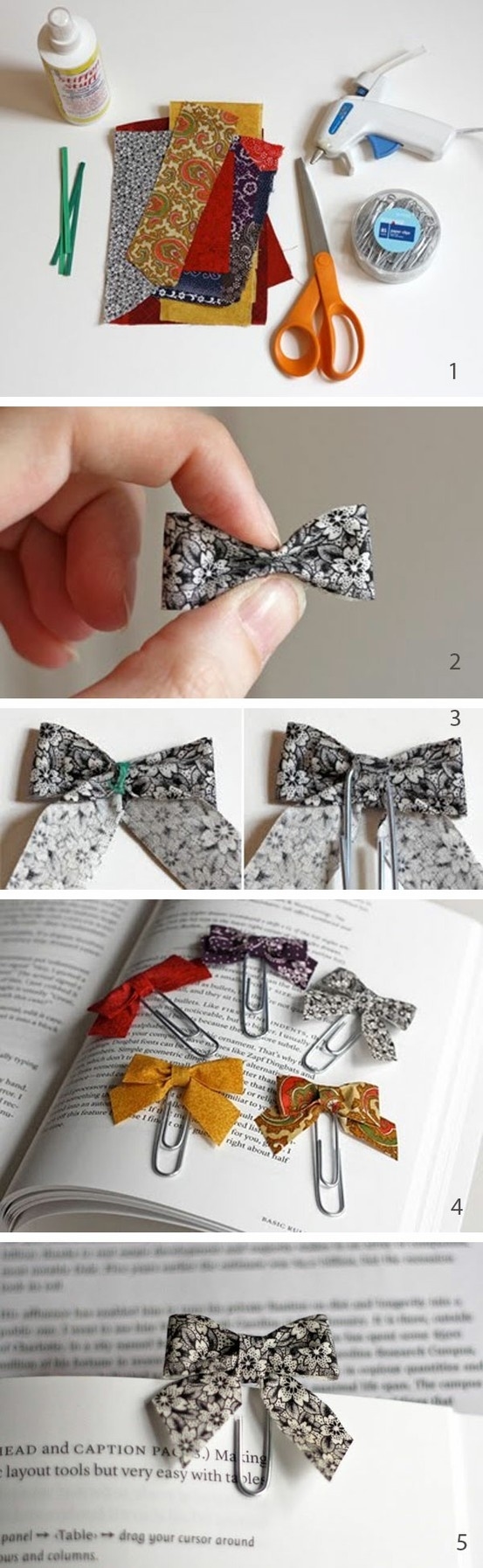 DIY Bow Bookmarks