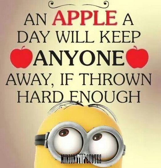 Image result for an apple a day will keep anyone away if