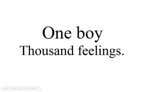 One boy, thousand feelings One boy, thousand feelings