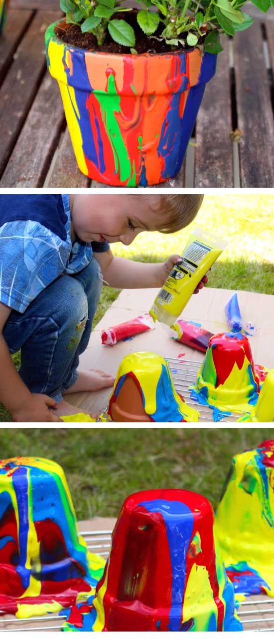 Paint Drip Flower Pots Pictures, Photos, and Images for Facebook