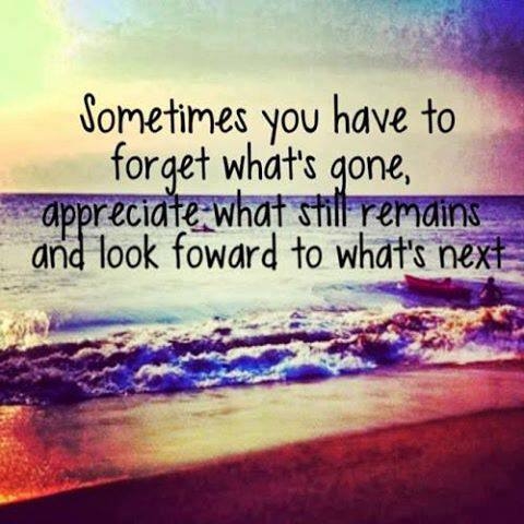 Appreciate what still remains 