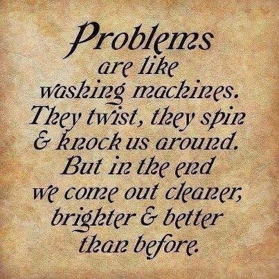 problems are like washing machines
