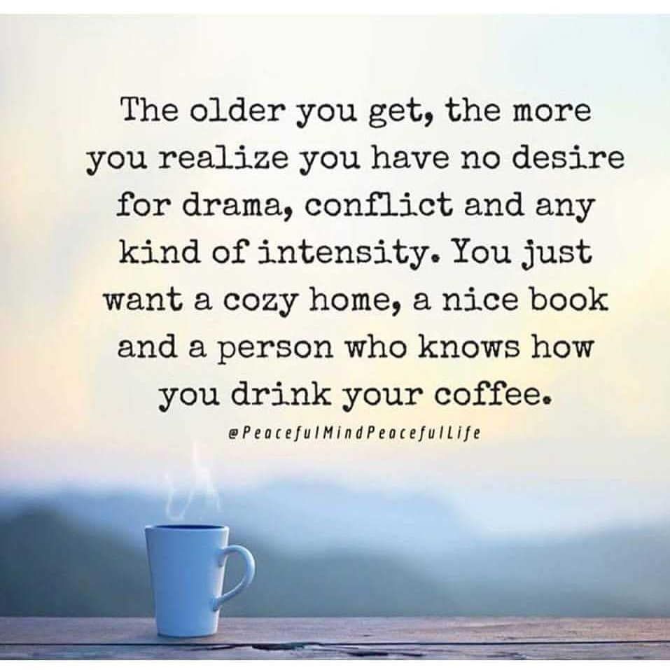 The Older You Get The More You Realize The Older Your Get, The More You Realize You Have No Desire For Drama,  Conflict And Any Kind Of Intensity Pictures, Photos, And Images For  Facebook, Tumblr, Pinterest, And Twitter