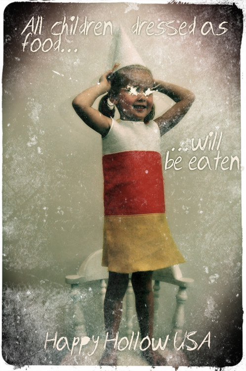 All children dress as food will be eaten
