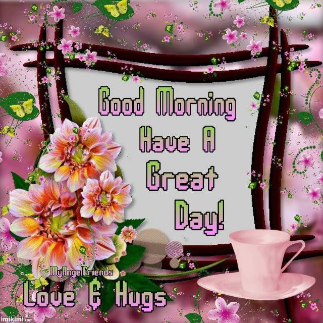 Flower & Tea Good Morning Image Pictures, Photos, and Images for