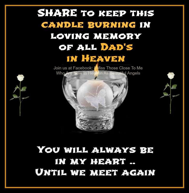Share To Keep This Candle Burning In Loving Memory Of All Dads In