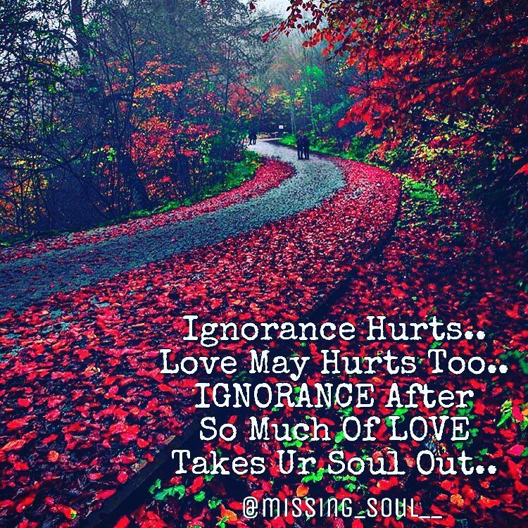 Quotes On Ignorance In Love Ignorance Hurts...love May Hurts Too...ignorance After So Much Of Love  Takes Your Soul Out Pictures, Photos, And Images For Facebook, Tumblr,  Pinterest, And Twitter