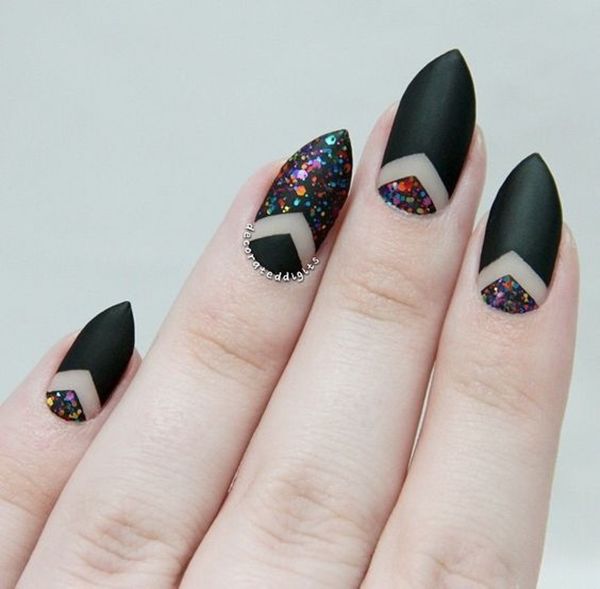 Black Negative Space Nail Art Pictures, Photos, and Images for Facebook, Tumblr, Pinterest, and