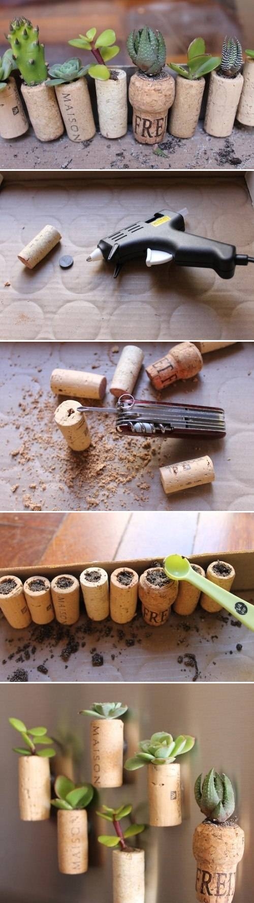 DIY Wine Cork Garden