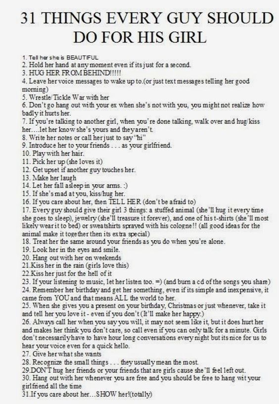 31 Things Every Guy Should Do For His Girl Pictures, Photos, and Images