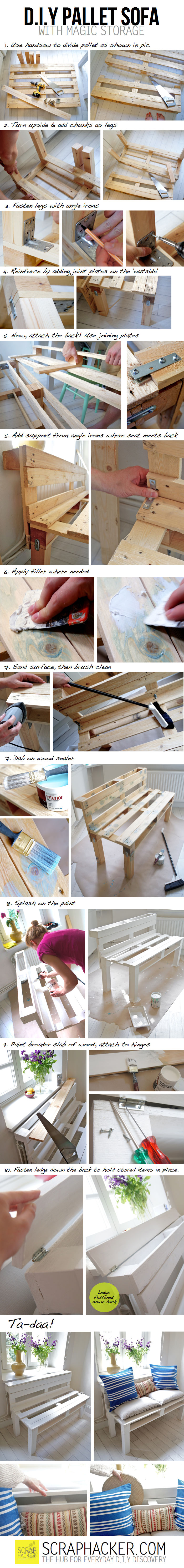 Diy Storage Pallet Sofa