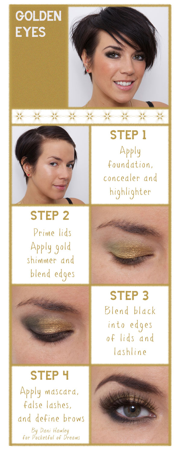 DIY Golden Eye Makeup