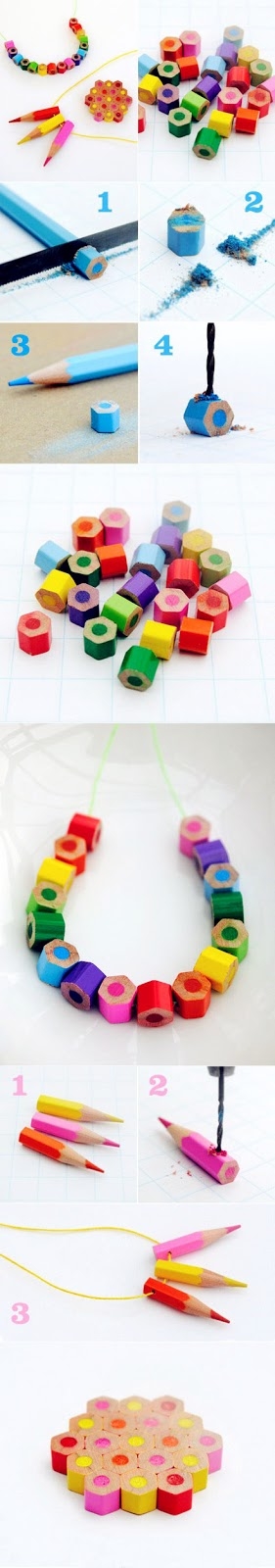 DIY Colored Pencil Necklace DIY Colored Pencil Necklace