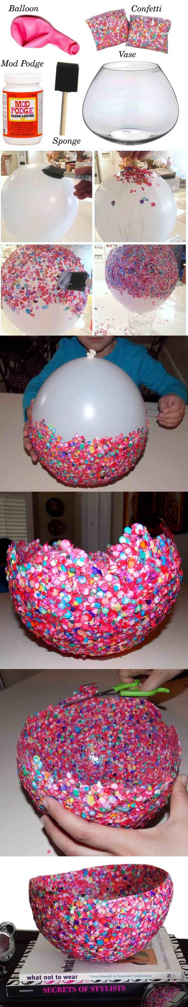 DIY Confetti Vase