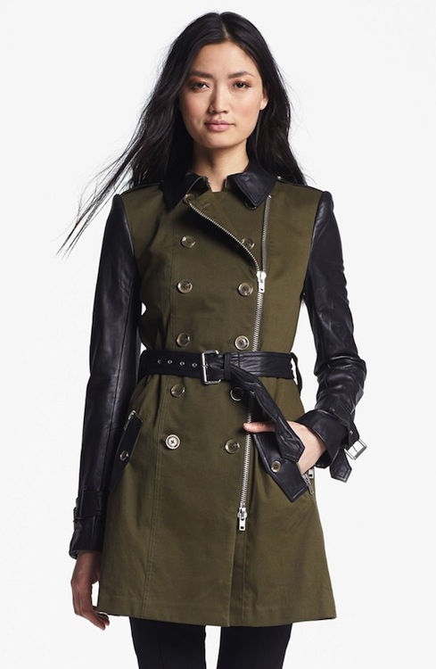 Belted Military Style Trench Coat