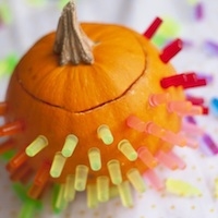 Light bright pumpkin decoration