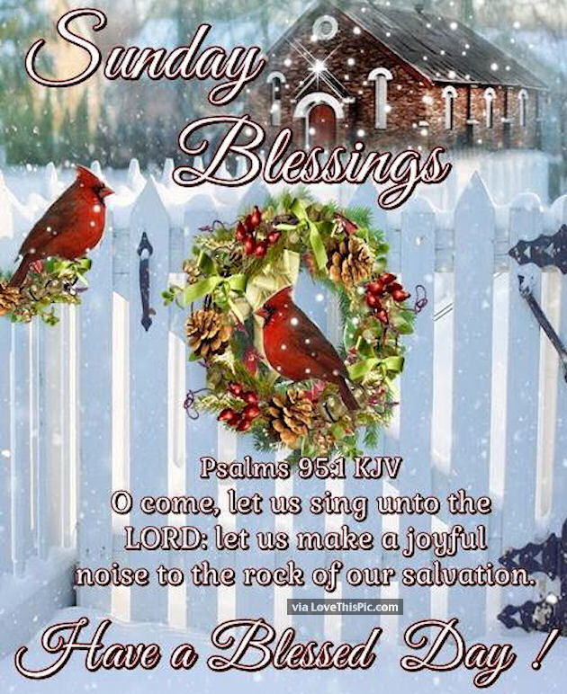 Sunday Blessings Winter Religious Quote Pictures, Photos, and Images