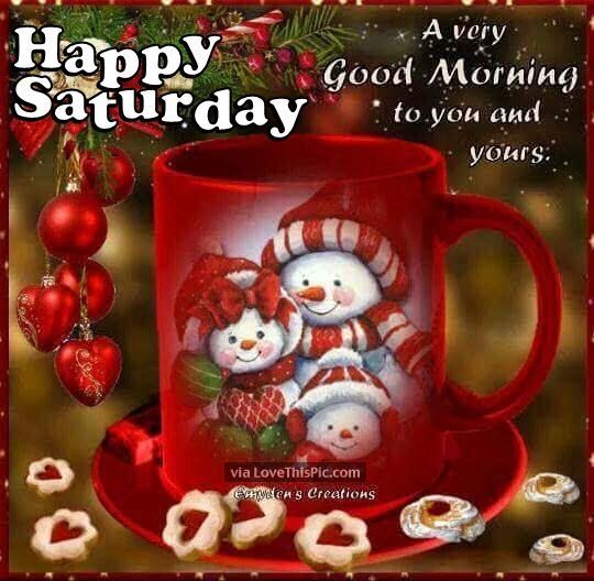 Christmas Mug Happy Saturday Snowman Quote Pictures, Photos, and Images