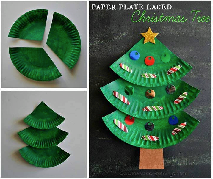 DIY Paper Plate Christmas Trees Pictures, Photos, and Images for