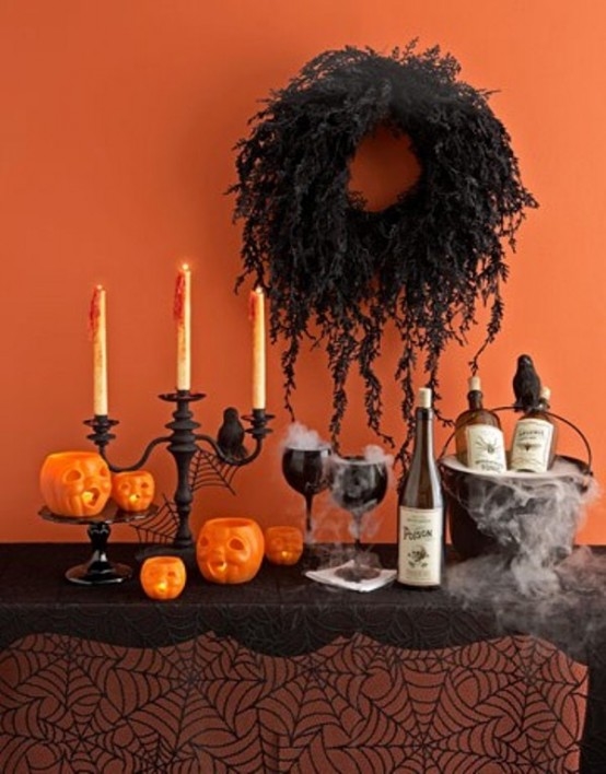 Halloween Party Table Setup Halloween Party Table Setup