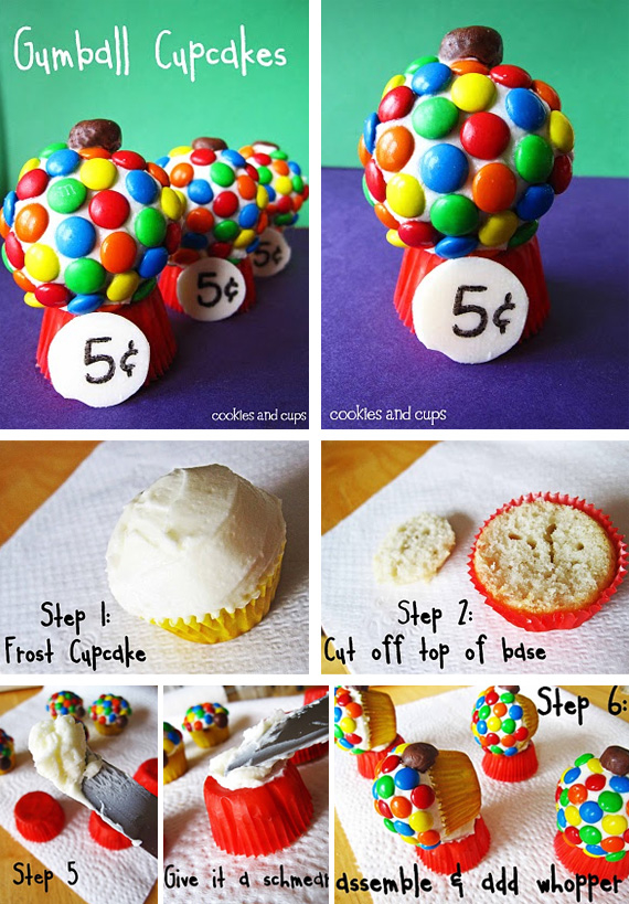 Gumball Cupcakes