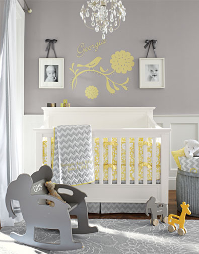 Versatile gray with classic florals Versatile gray with classic florals