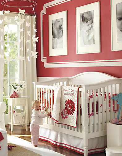 Rich classical red and white nursery Rich classical red and white nursery