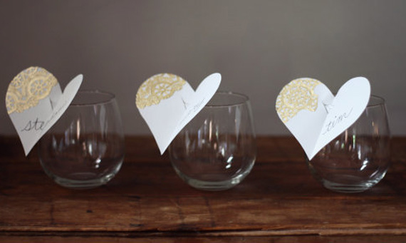 Wine glass place cards