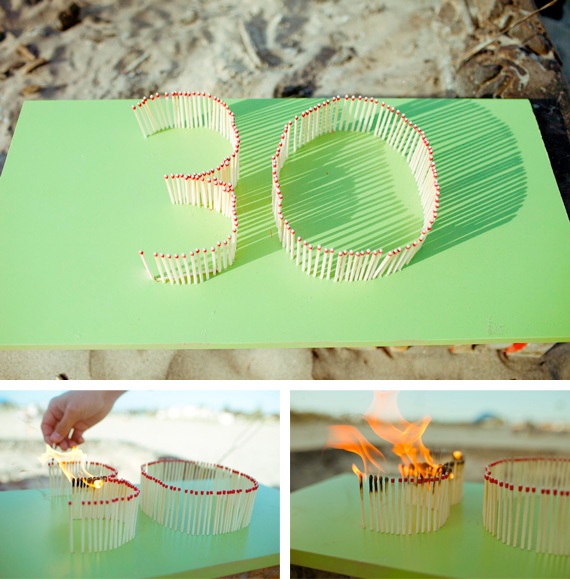 Matchstick candle number