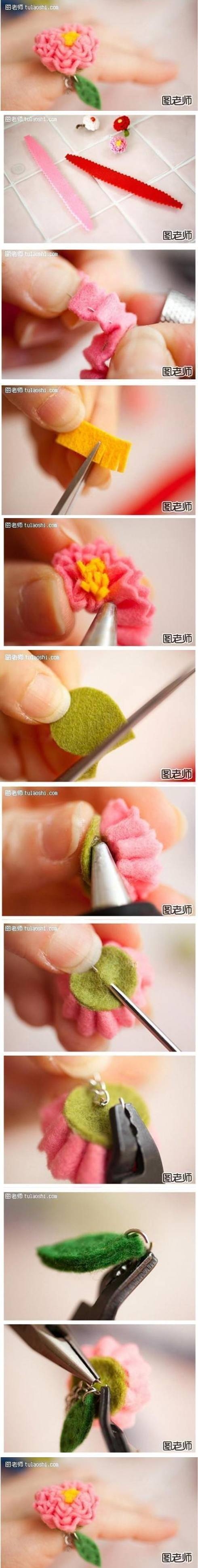 DIY Romantic Flower Ring