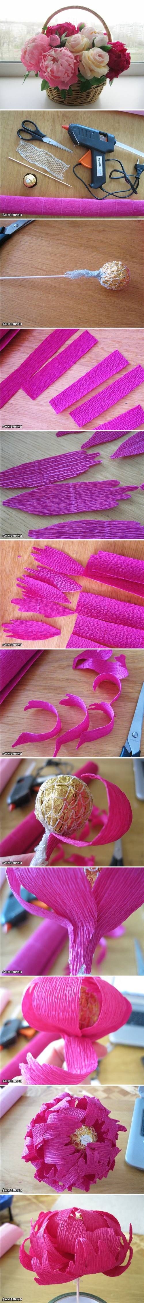 DIY Peony Flower Sweets