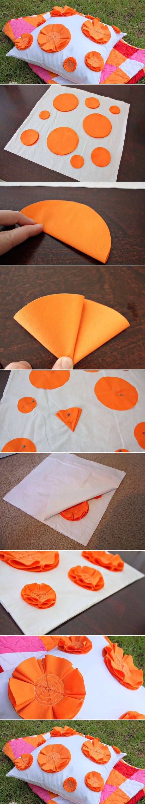 DIY Beautiful Pillow Flower Decor