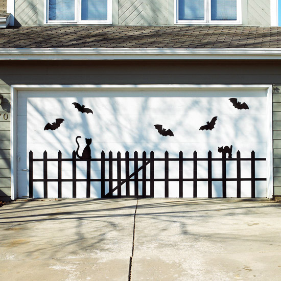 Bat and cat garage door design