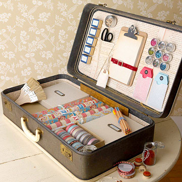 Craft supply suitcase Craft supply suitcase