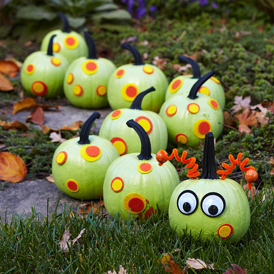 No carve caterpillar pumpkin