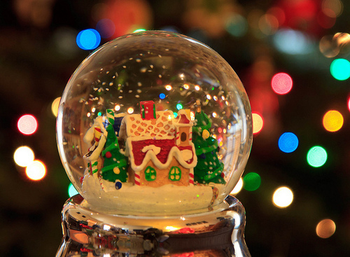 Winter snow globe
