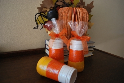Candy corn jars Candy corn jars