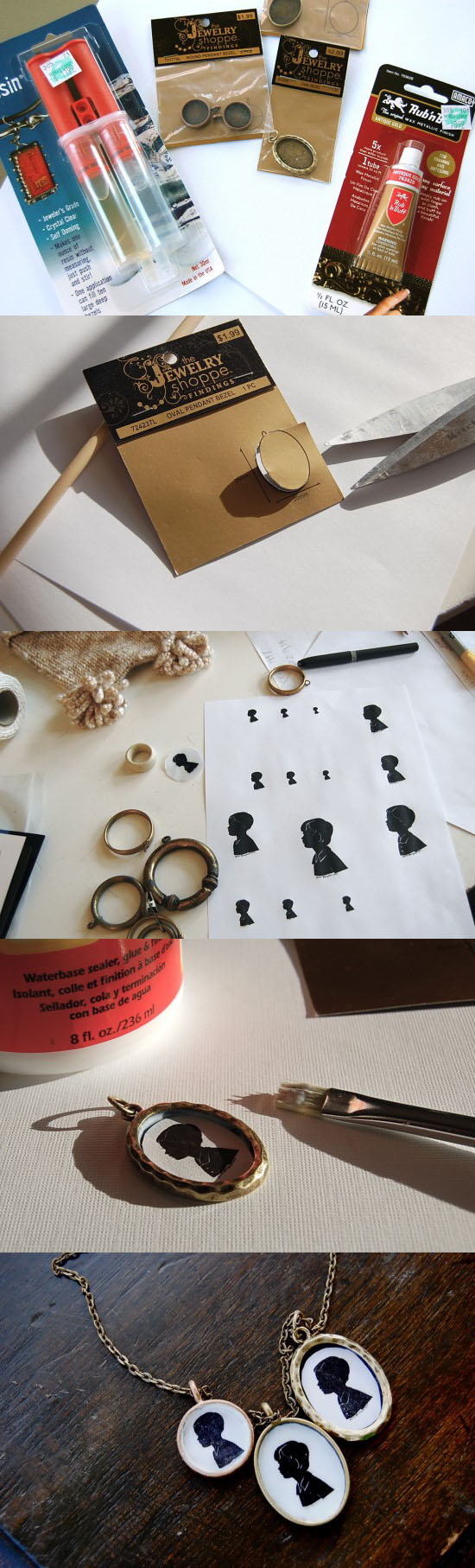 DIY Custom Silhouette Necklace DIY Custom Silhouette Necklace