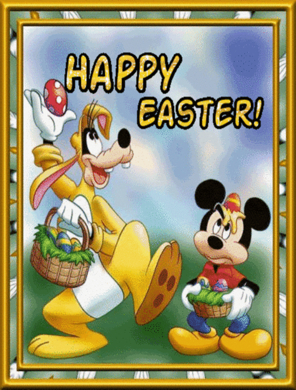 Goofy & Mickey Happy Easter Gif Pictures, Photos, and Images for