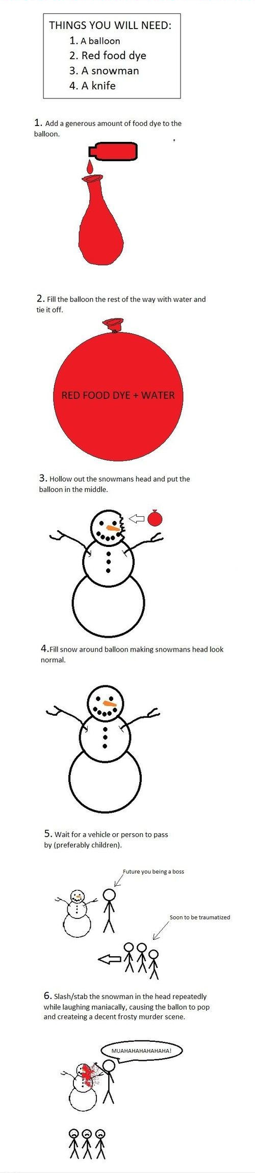 DIY Bloody Snowman