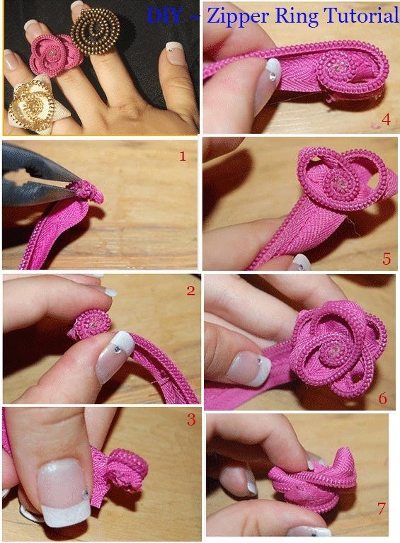 DIY Zipper Ring Tutorial