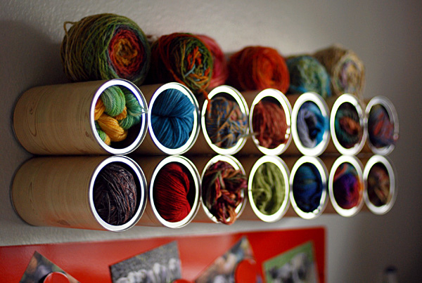 Coffee Canisters As Yarn Storage