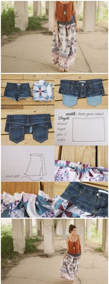DIY Jean Skirt