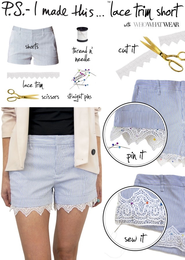 Lace Trimmed Super Shorts Lace Trimmed Super Shorts