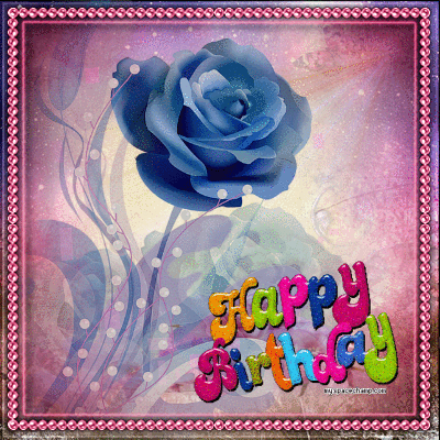 Blue Rose Happy Birthday Quote Pictures, Photos, and Images for