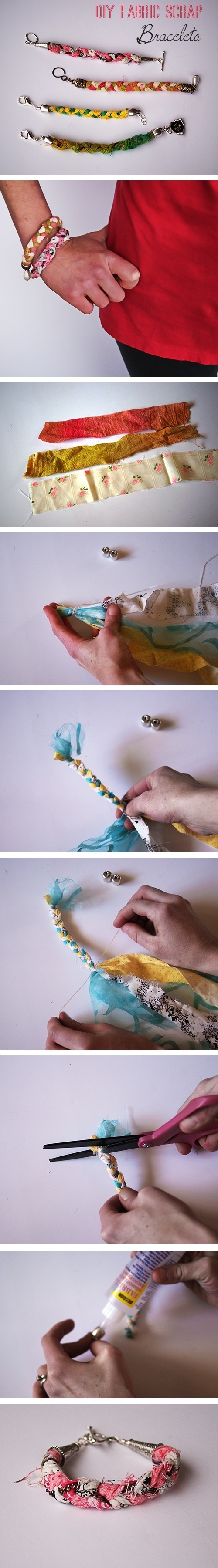DIY Fabric Scrap Bracelets DIY Fabric Scrap Bracelets