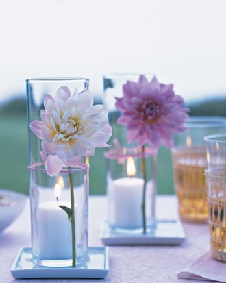 Flower voltive for baby shower Flower voltive for baby shower
