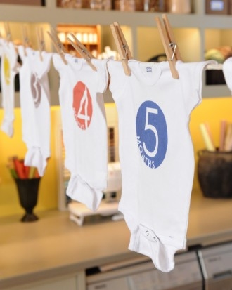 Numbered baby bodysuits Numbered baby bodysuits